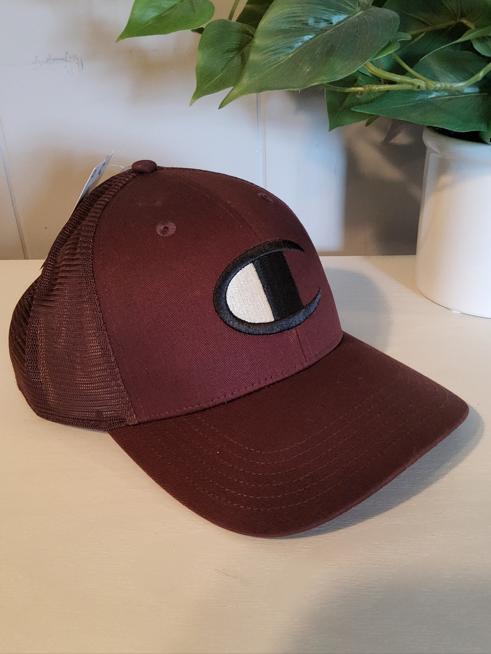Champion Maroon Trucker Hat with Embroidered Logo
